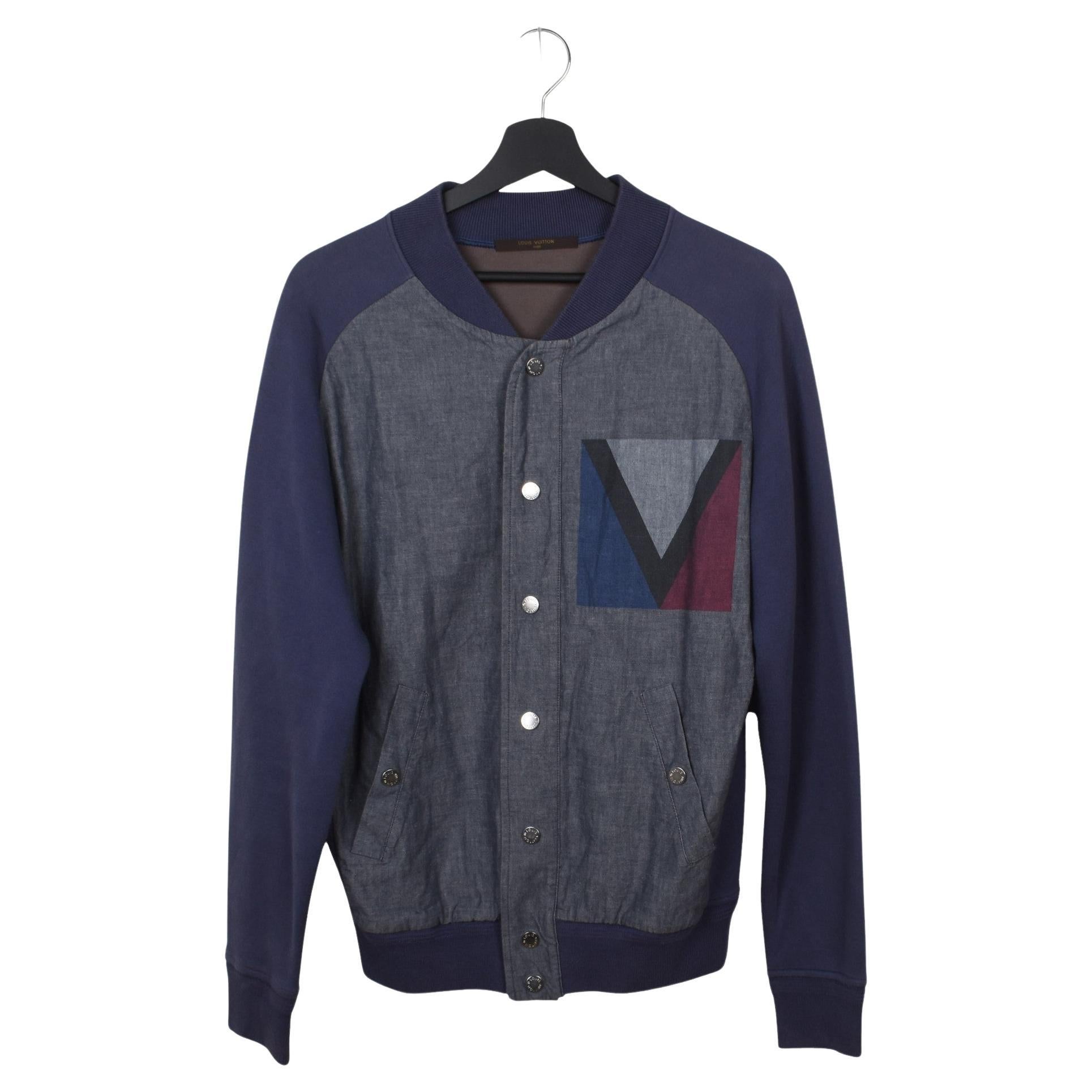 Louis Vuitton Men sweatshirt bomber style jacket Size M, S1812 en vente