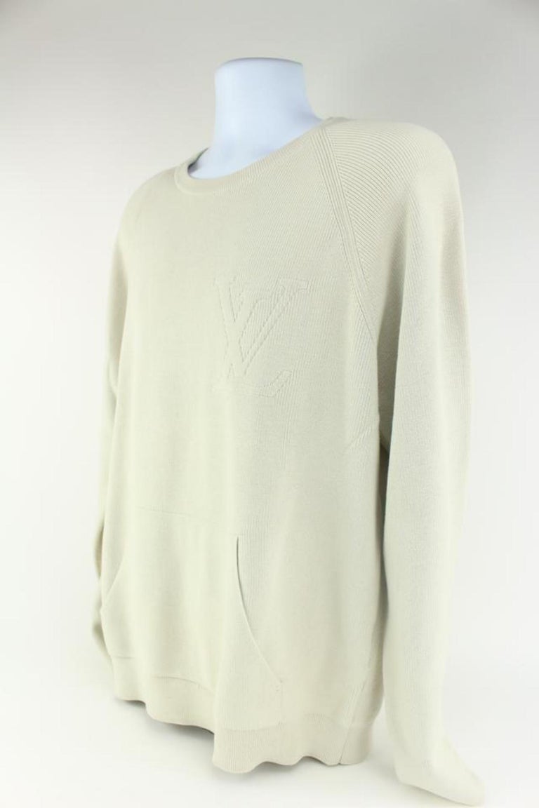 Men's Louis Vuitton Jumper Pullover Sweater Beige Crewneck Size  XXS,fits XS