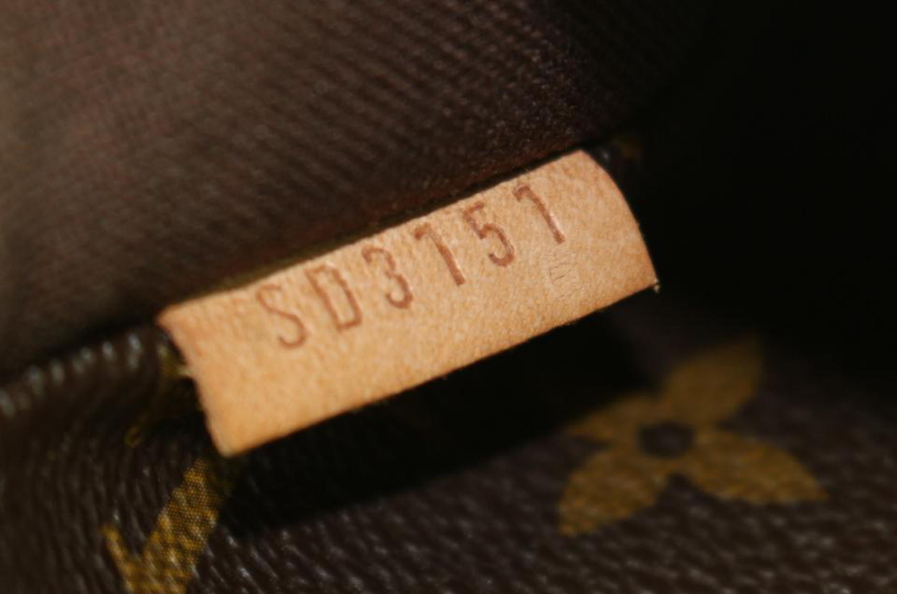 Gray Louis Vuitton Menilmontant Messenger Pm 5le0110 Coated Canvas Cross Body Bag For Sale