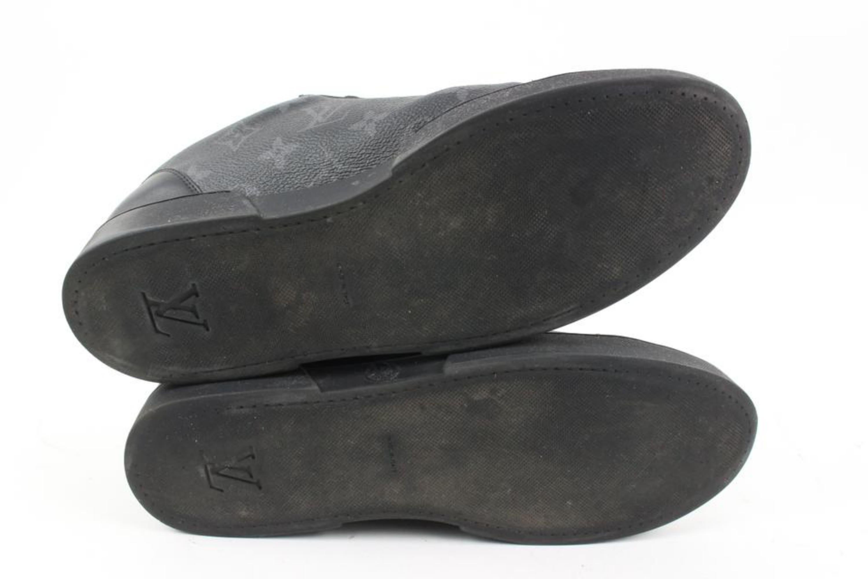 Louis Vuitton Herren 10 US Schwarz Monogram Eclipse Luxemburg Sneaker 1lv215s 6