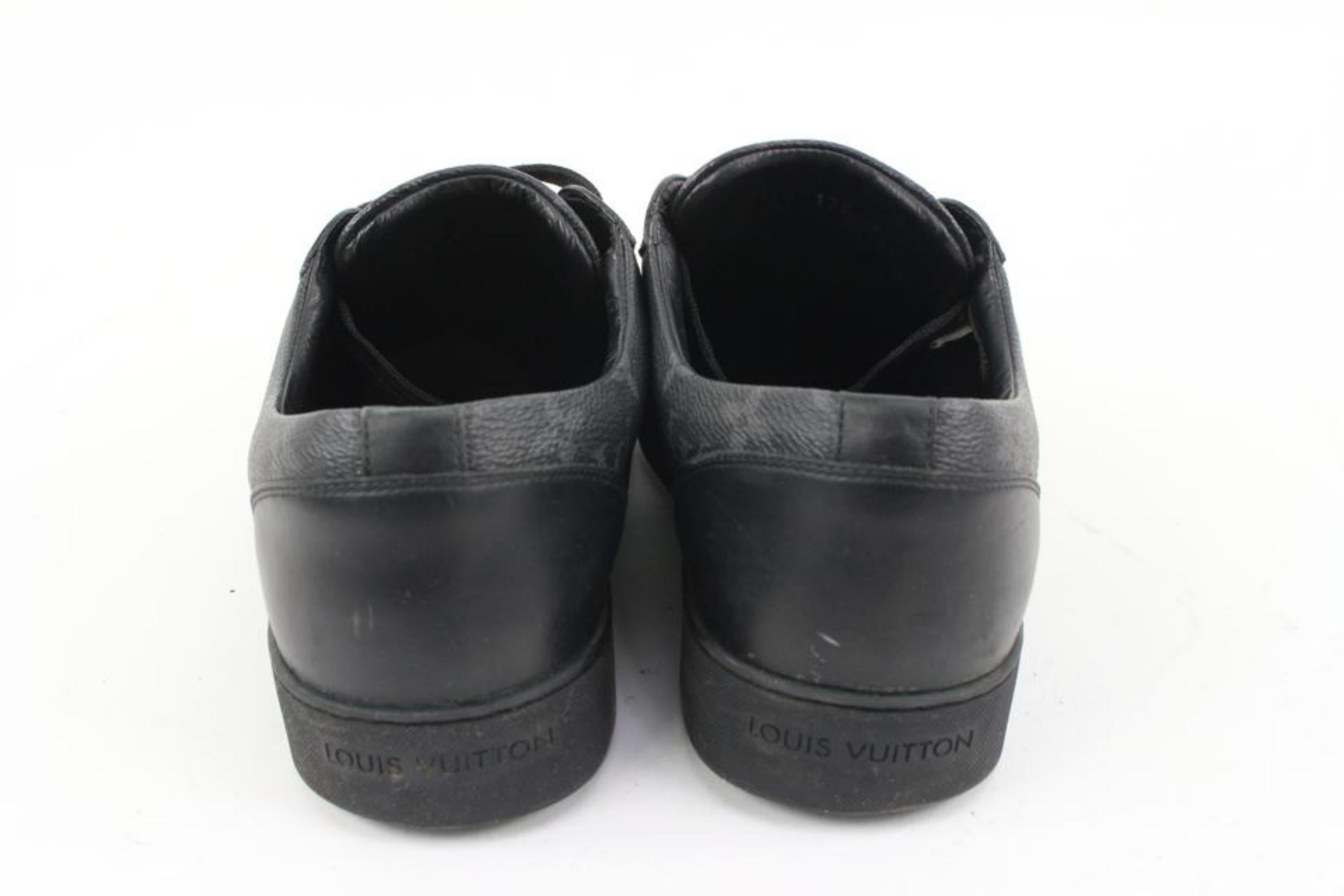 Louis Vuitton Men's 10 US Black Monogram Eclipse Luxembourg Sneaker 1lv215s 1