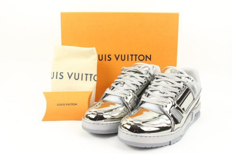silver lv shoes