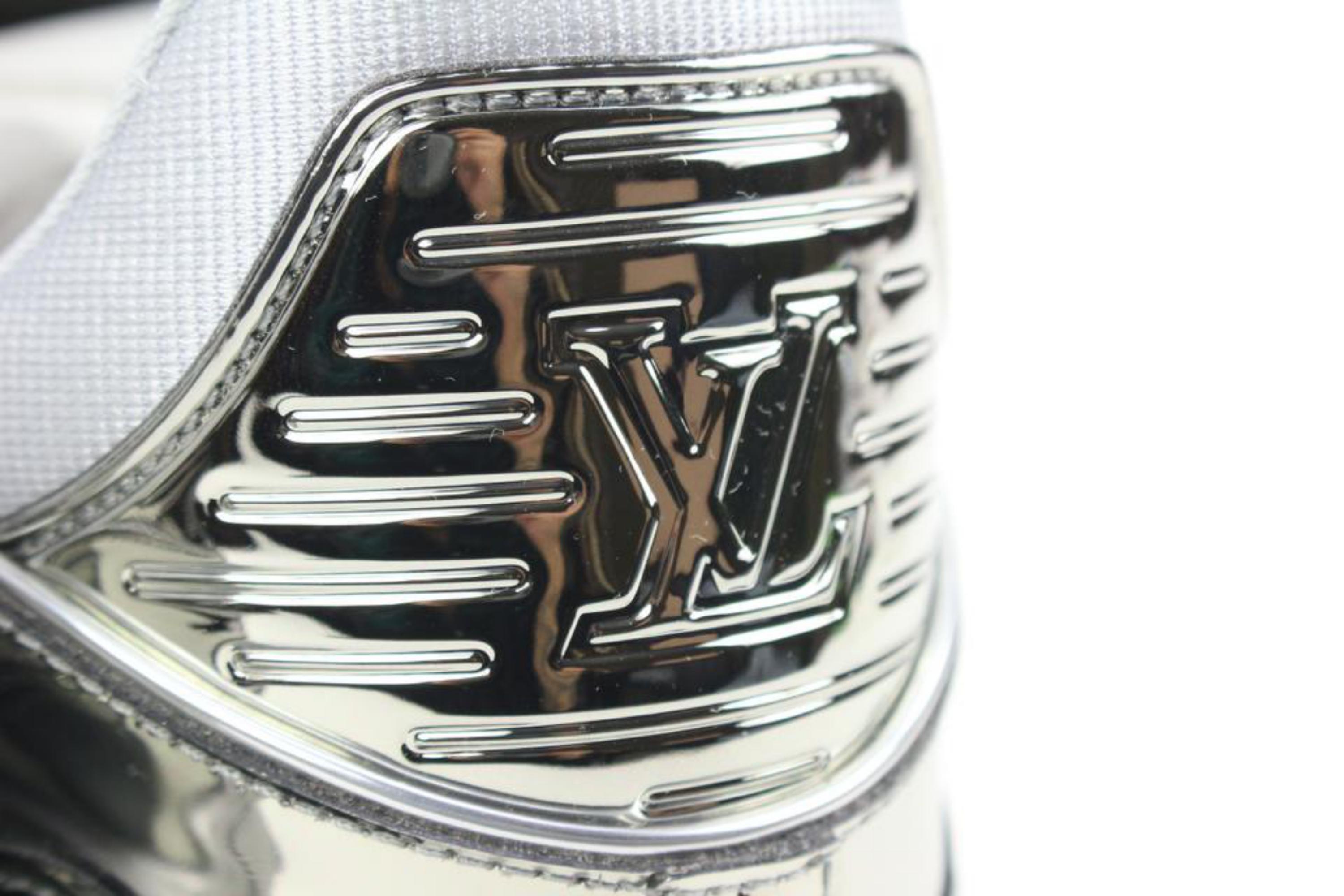Louis Vuitton Herren 10 US Virgil Abloh Silver Mirror Sneaker  124lv4 (Silber) im Angebot