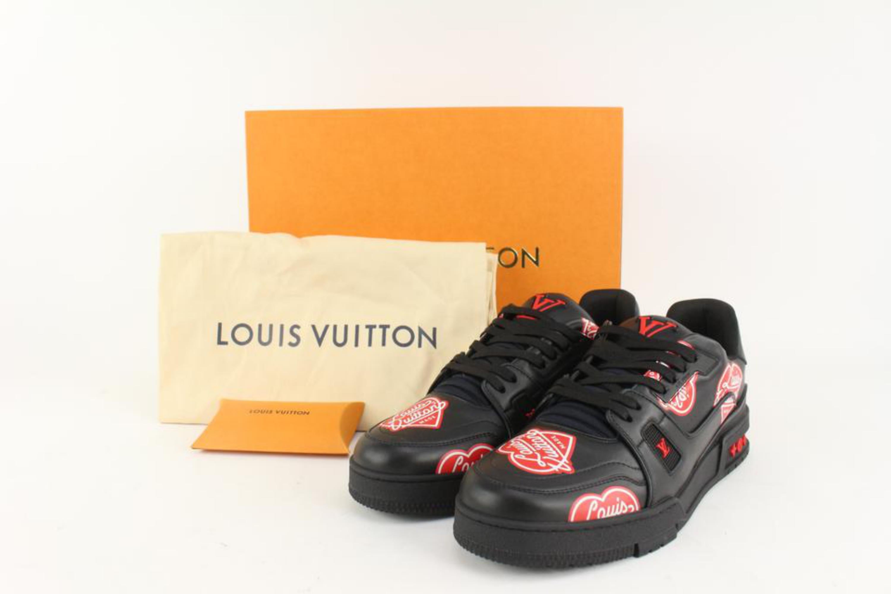 Louis Vuitton Men's 10 US Virgil Abloh x Nigo LV Made Heart Trainer 123lv20 5
