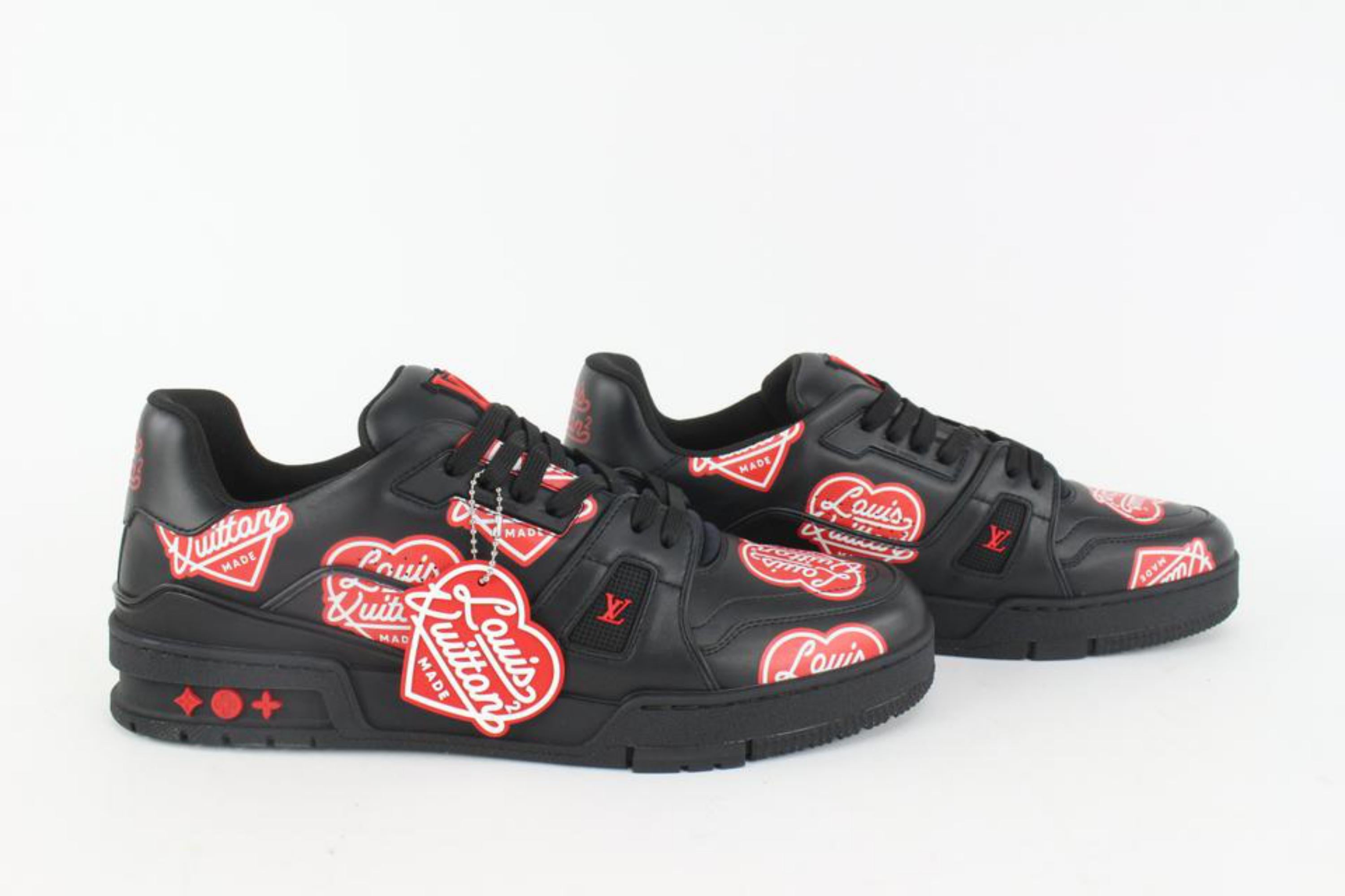 Louis Vuitton Men's 10 US Virgil Abloh x Nigo LV Made Heart Trainer 123lv20 In New Condition In Dix hills, NY
