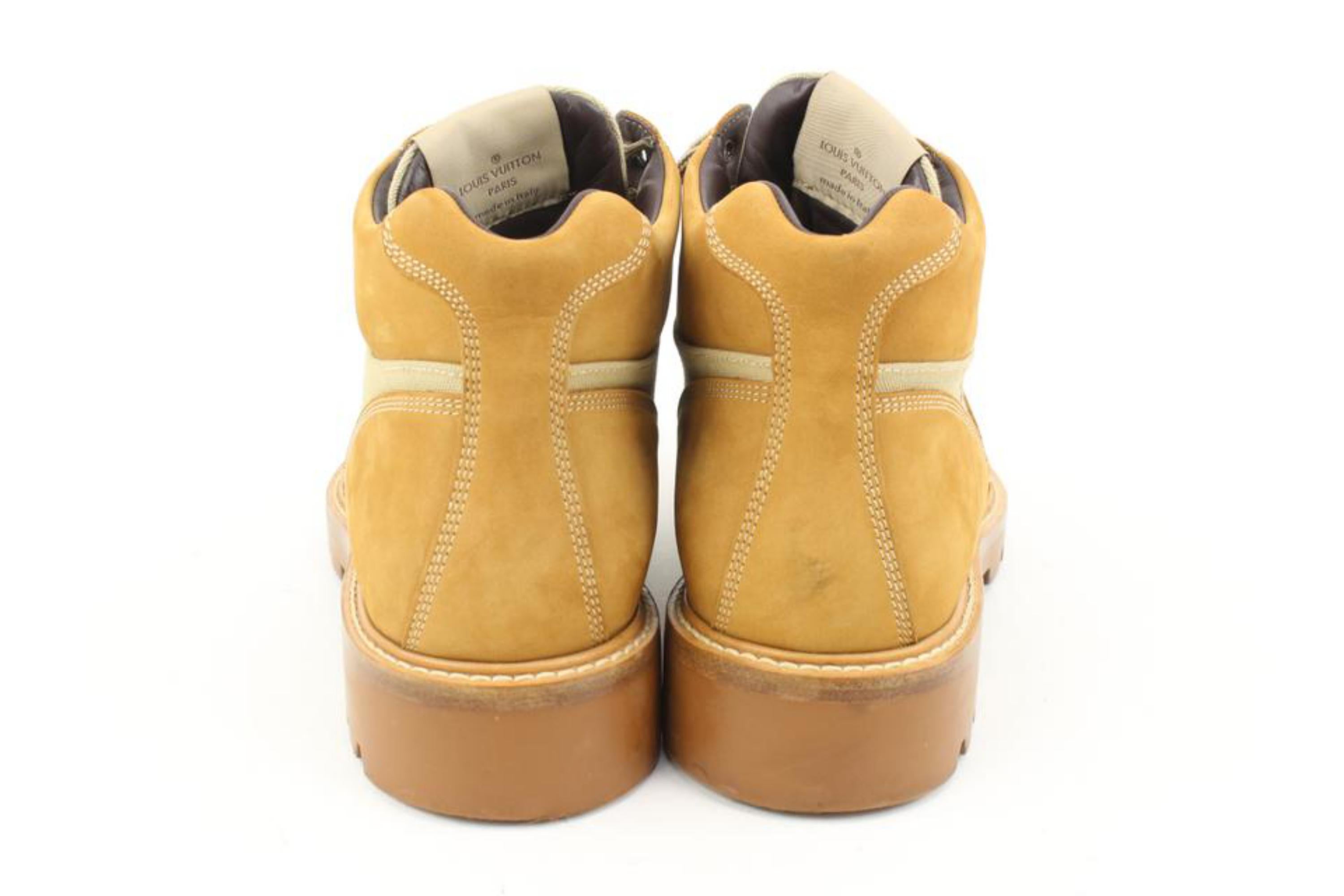 Louis Vuitton Men's 10 US Wheat Nubuck Oberkampf Boots 35lv21s 5