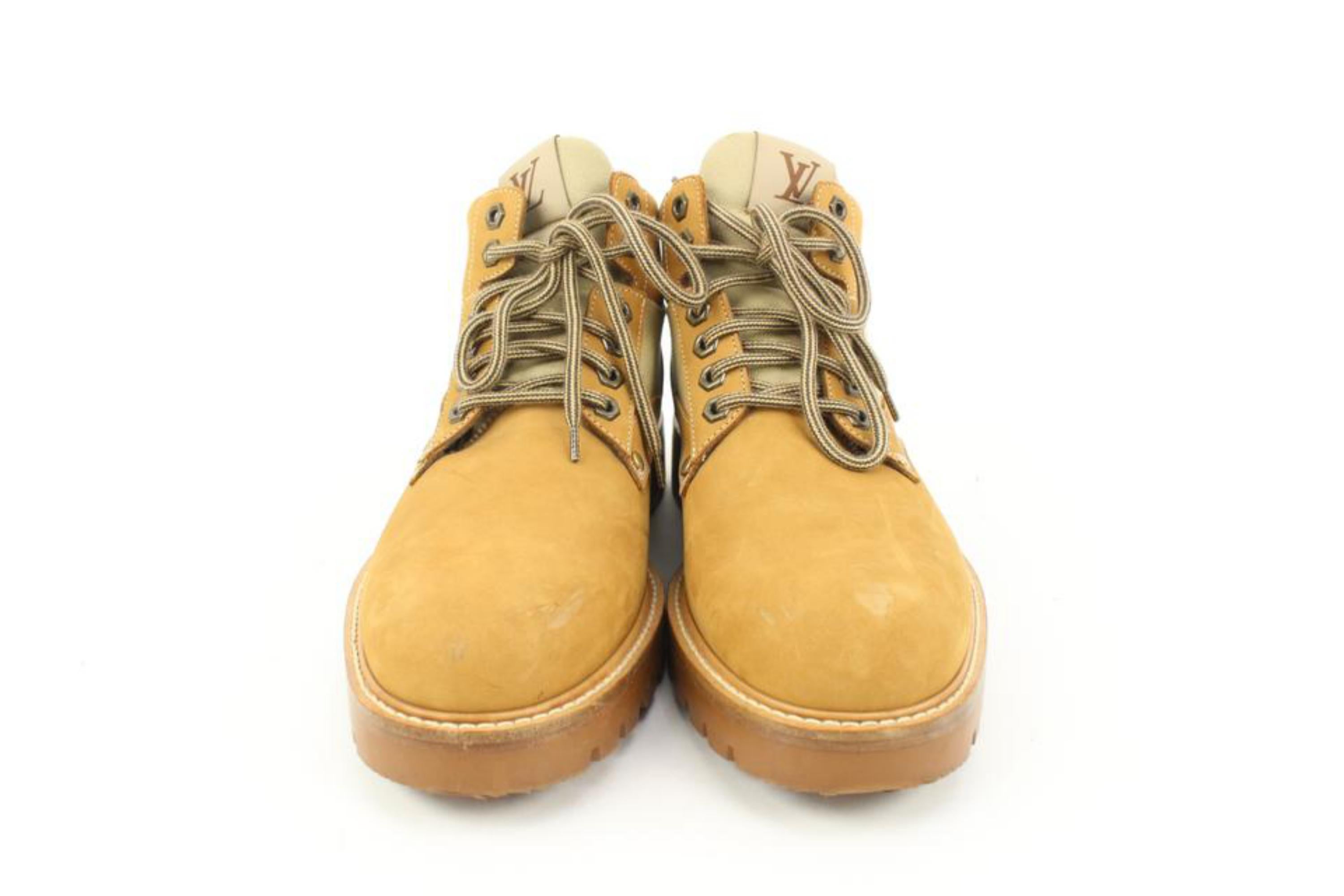 Louis Vuitton Men's 10 US Wheat Nubuck Oberkampf Boots 35lv21s 1