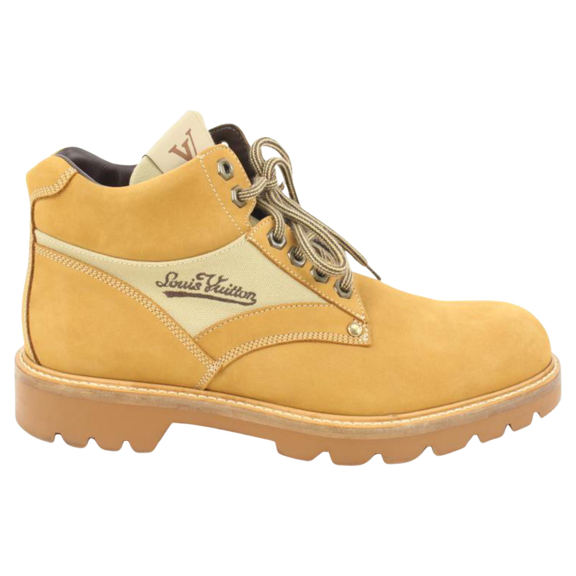 Jeg mistede min vej halvø lede efter Louis Vuitton Men's 10 US Wheat Nubuck Oberkampf Boots 35lv21s at 1stDibs