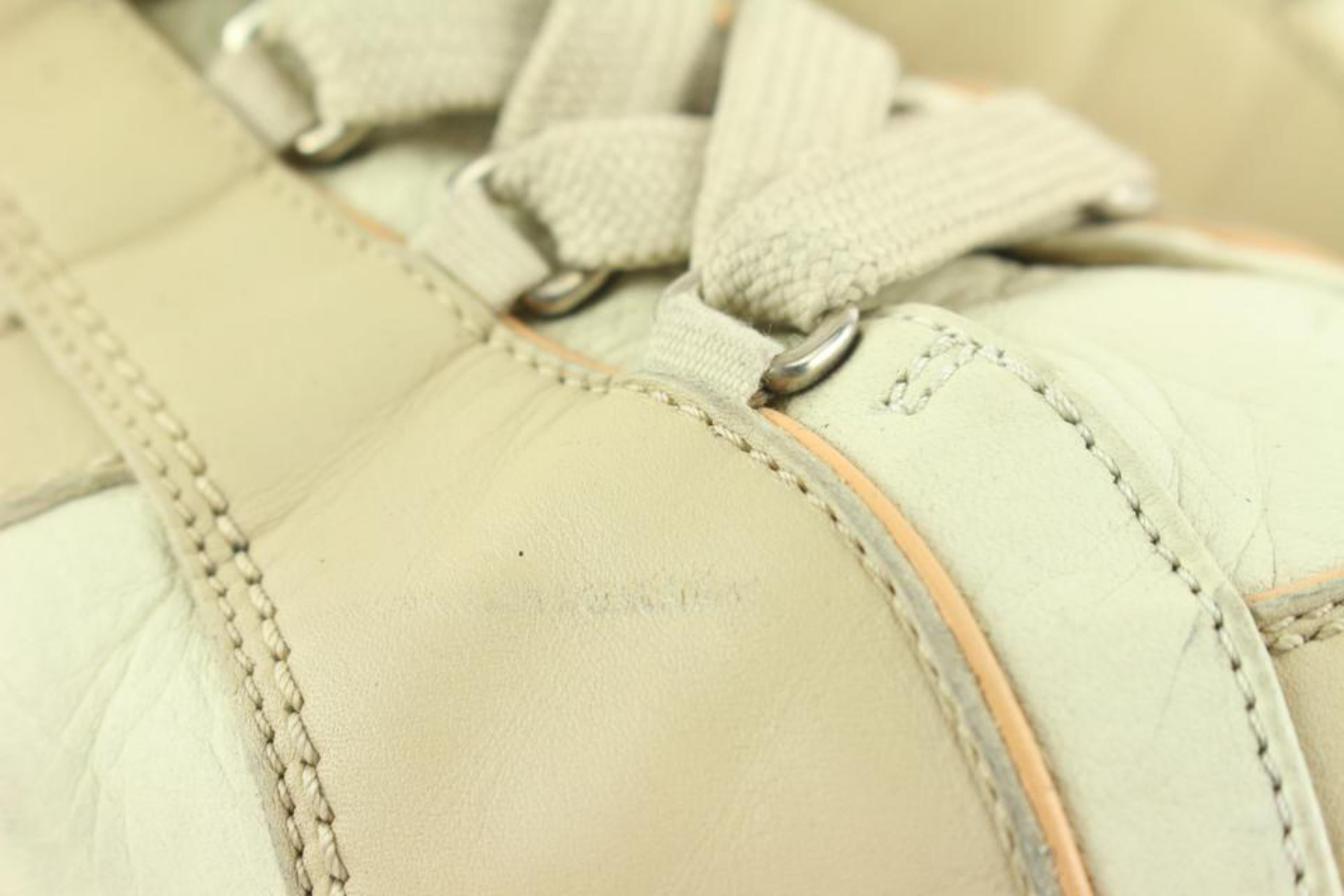 Louis Vuitton Men's 12 US Beige x Ivory Rennes Sneaker 1224lv33 For Sale 5