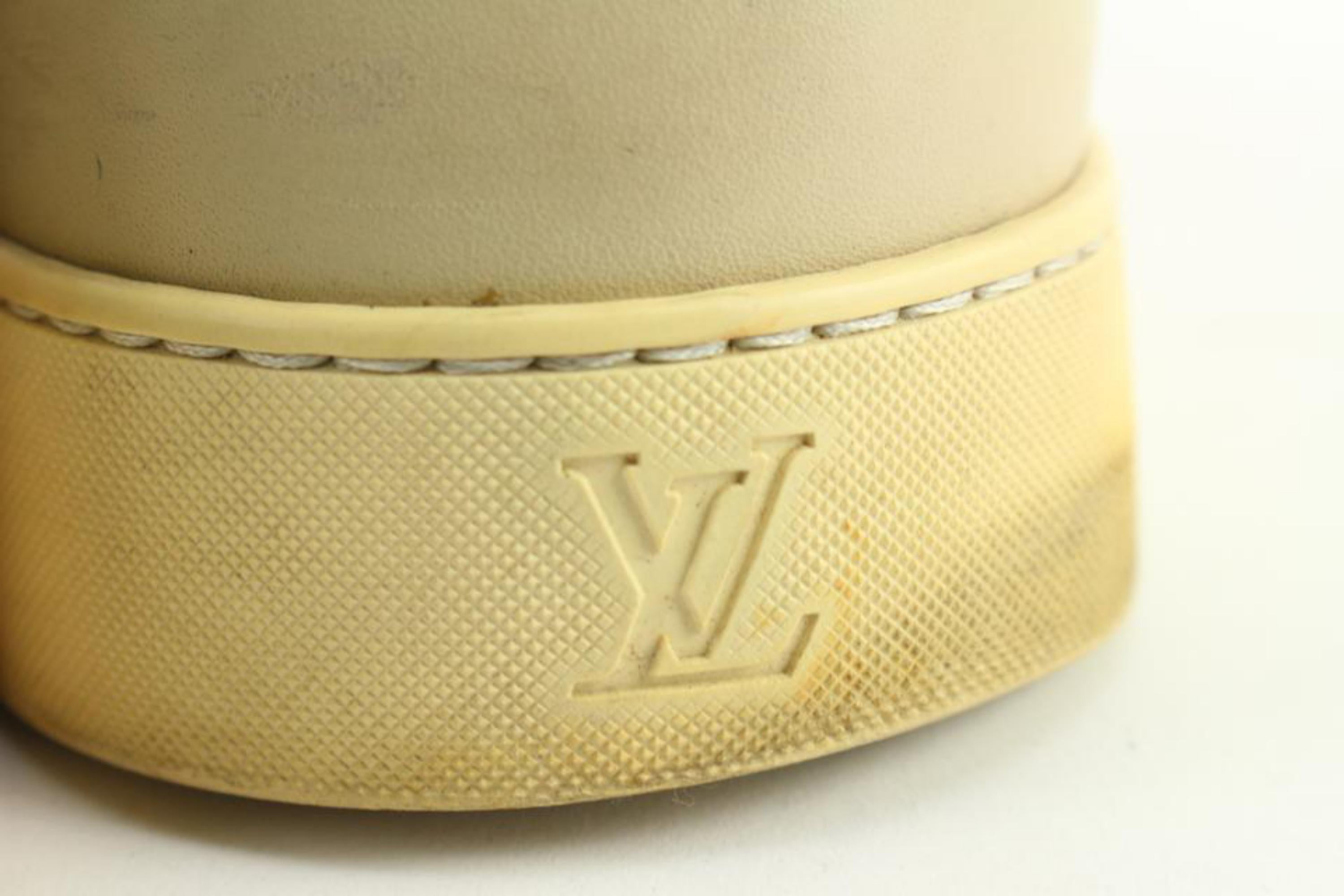 Louis Vuitton Men's 12 US Beige x Ivory Rennes Sneaker 1224lv33 For Sale 2