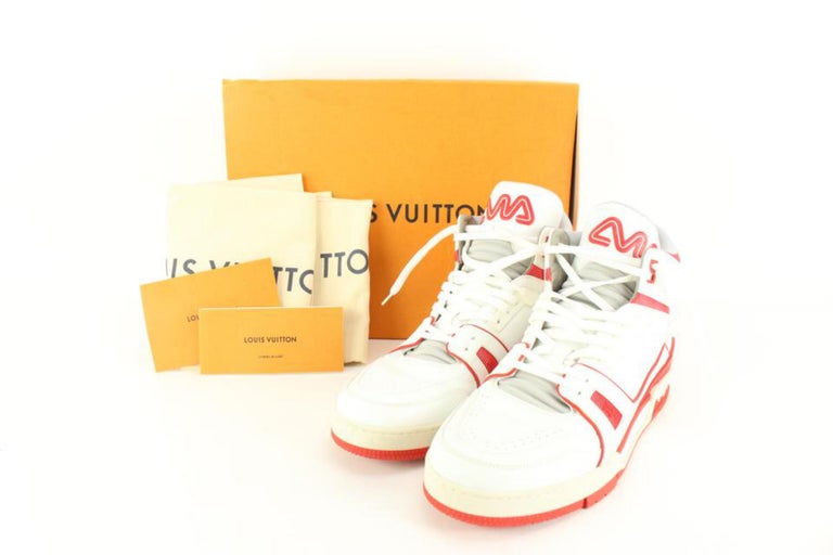 Rivoli leather low trainers Louis Vuitton White size 12 US in