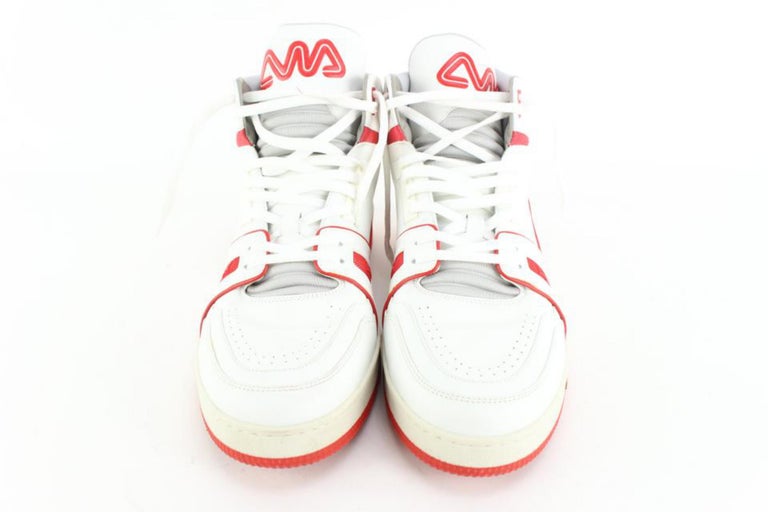 Louis Vuitton Men's 12 US Virgil Abloh White x Red High Top Trainer  79lz513s For Sale at 1stDibs
