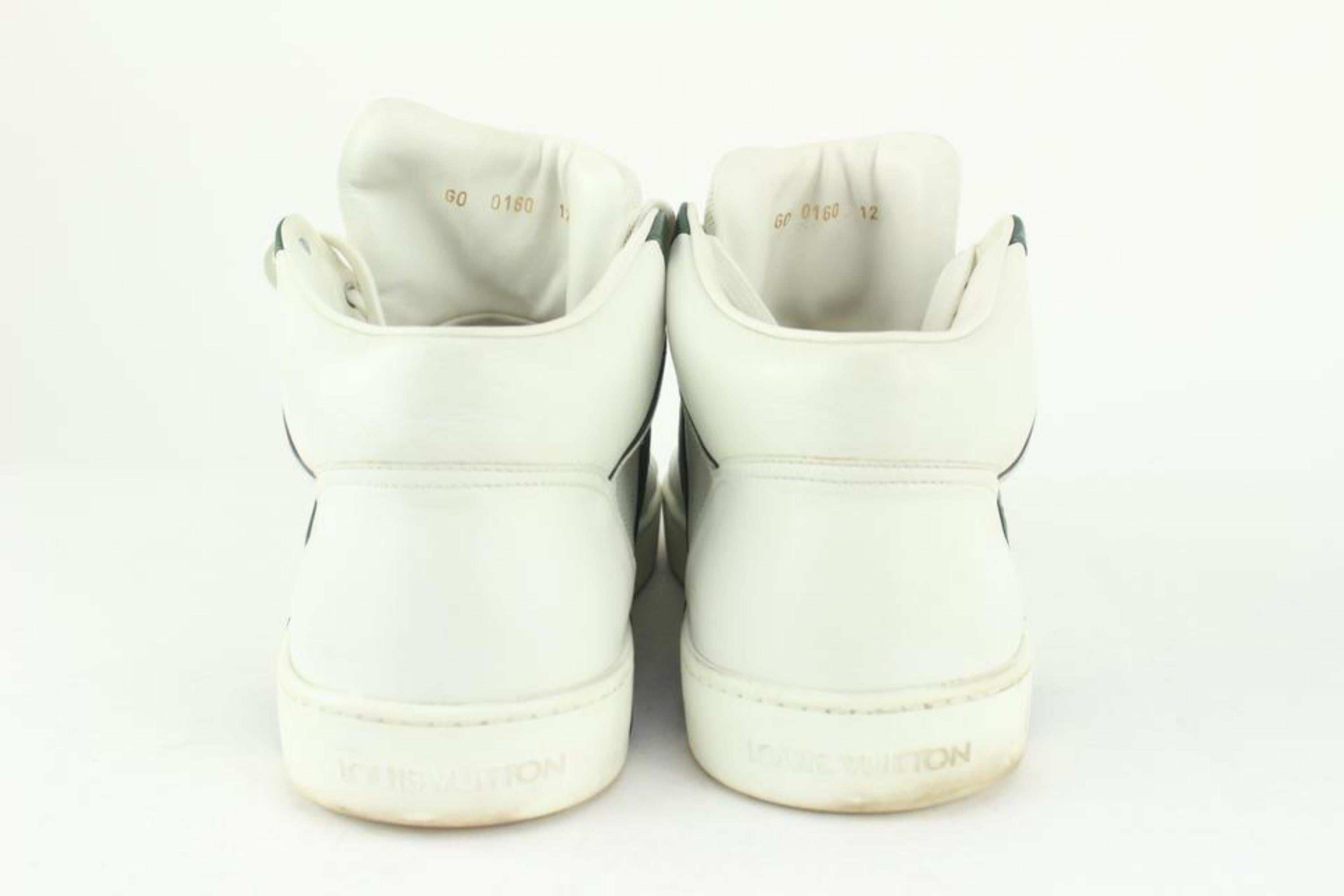 Louis Vuitton Men's 13 US Green x White Damier Infini Leather Sneaker 1117lv4 1