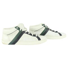 Used Louis Vuitton Men's 13 US Green x White Damier Infini Leather Sneaker 1117lv4