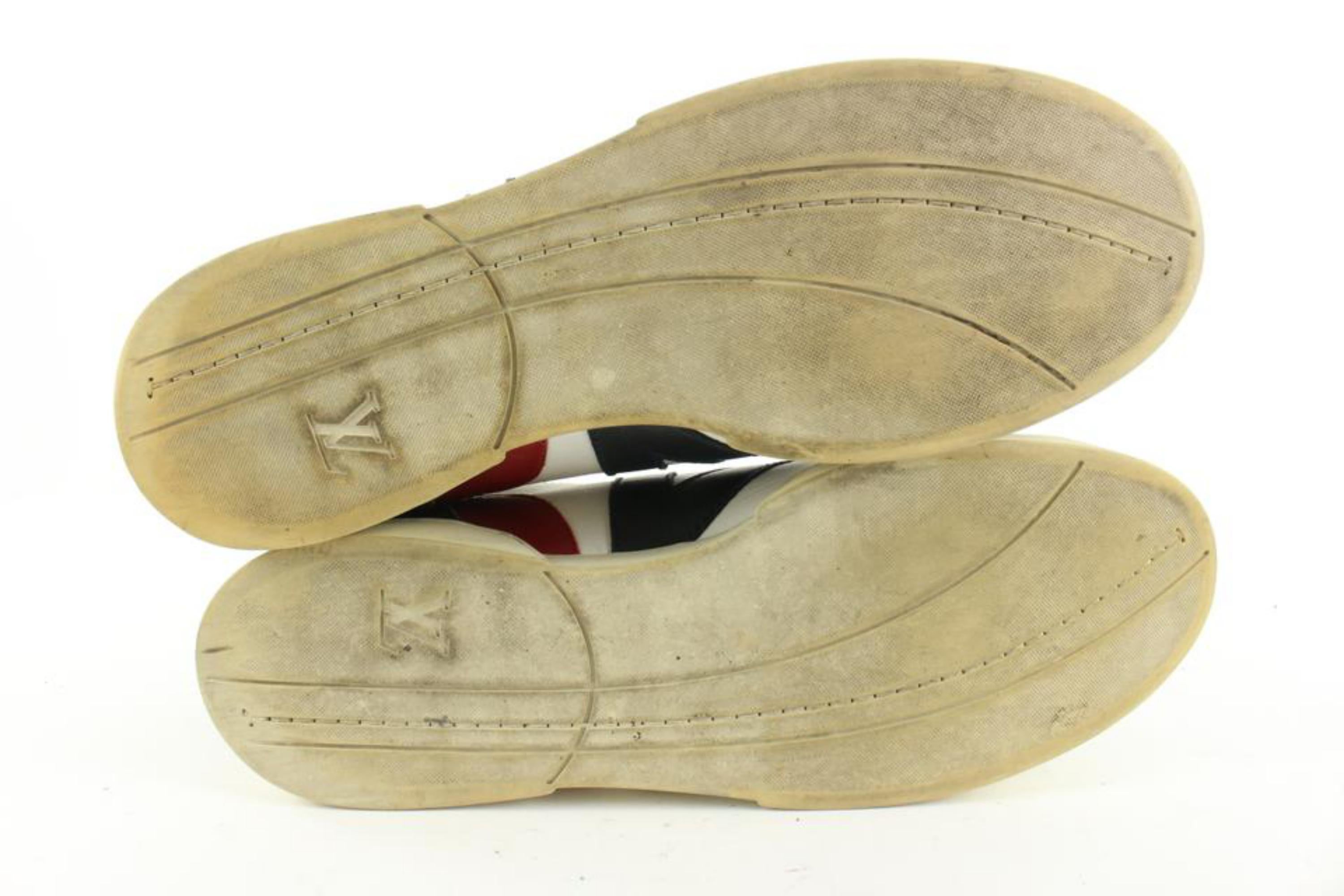 Louis Vuitton Men's 13 US Navy x White x Red Rennes Sneaker 1224lv35 For Sale 4