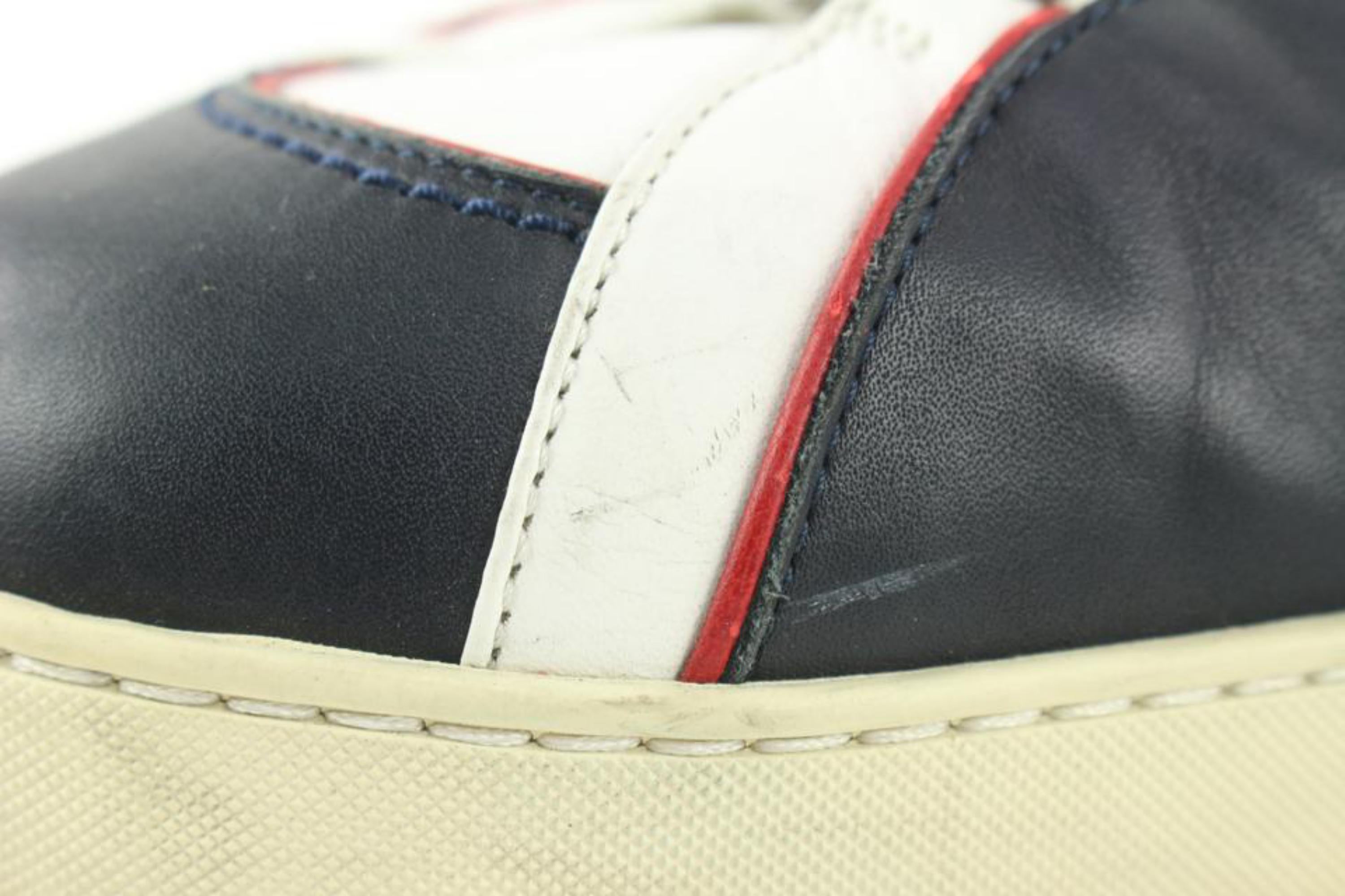 Louis Vuitton Men's 13 US Navy x White x Red Rennes Sneaker 1224lv35 In Good Condition For Sale In Dix hills, NY