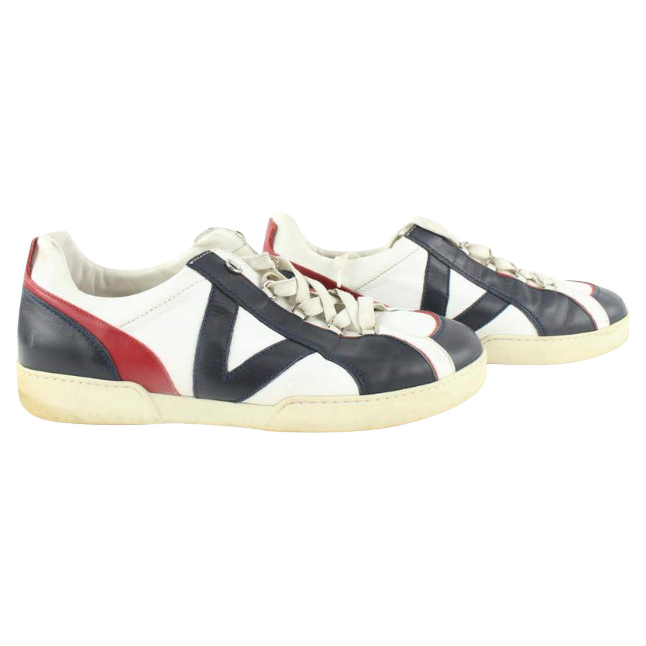 Louis Vuitton Men's 13 US Navy x White x Red Rennes Sneaker 1224lv35 For Sale