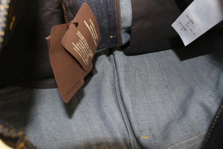 Louis Vuitton Men's 28 Navy Denim Jeans 1222lv31 For Sale 5