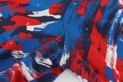 Louis Vuitton Men's 3XL 4L Red x Blue Camo Volez Voguez Voyagez T-Shirt Tee 1116