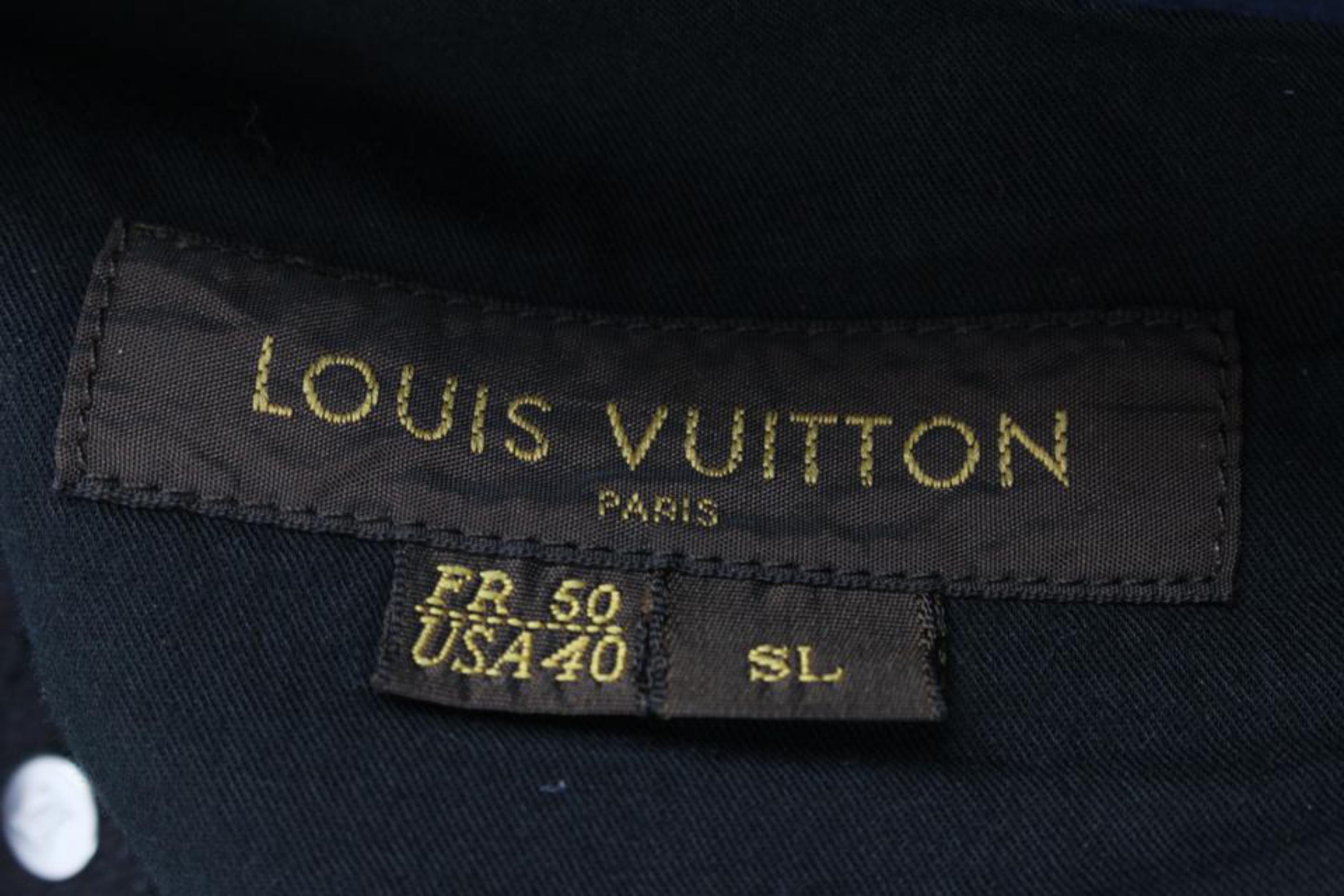 Louis Vuitton Herren 40 US Schwarz Denim Gaston V LV Jeans 118lv45 Damen im Angebot