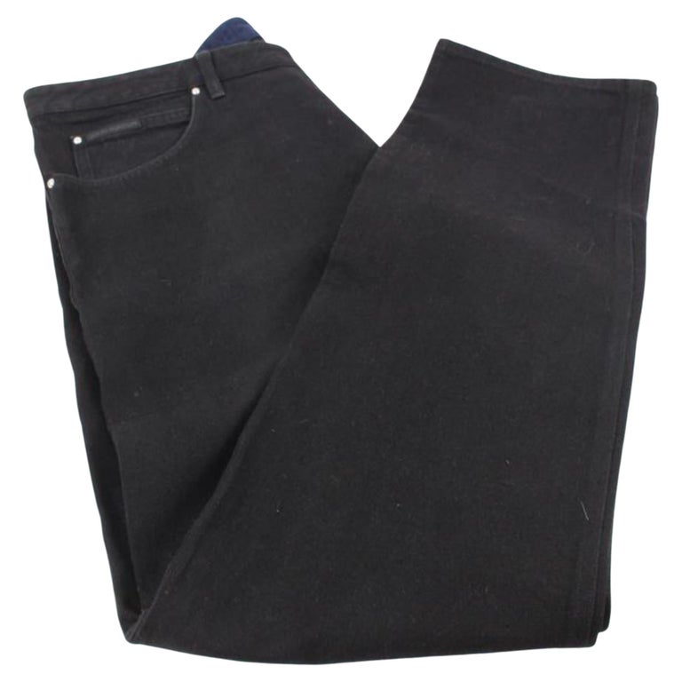 LOUIS VUITTON LOUIS VUITTON Denim pants RM091M cotton Black Used mens size  44 LV jeans RM091M