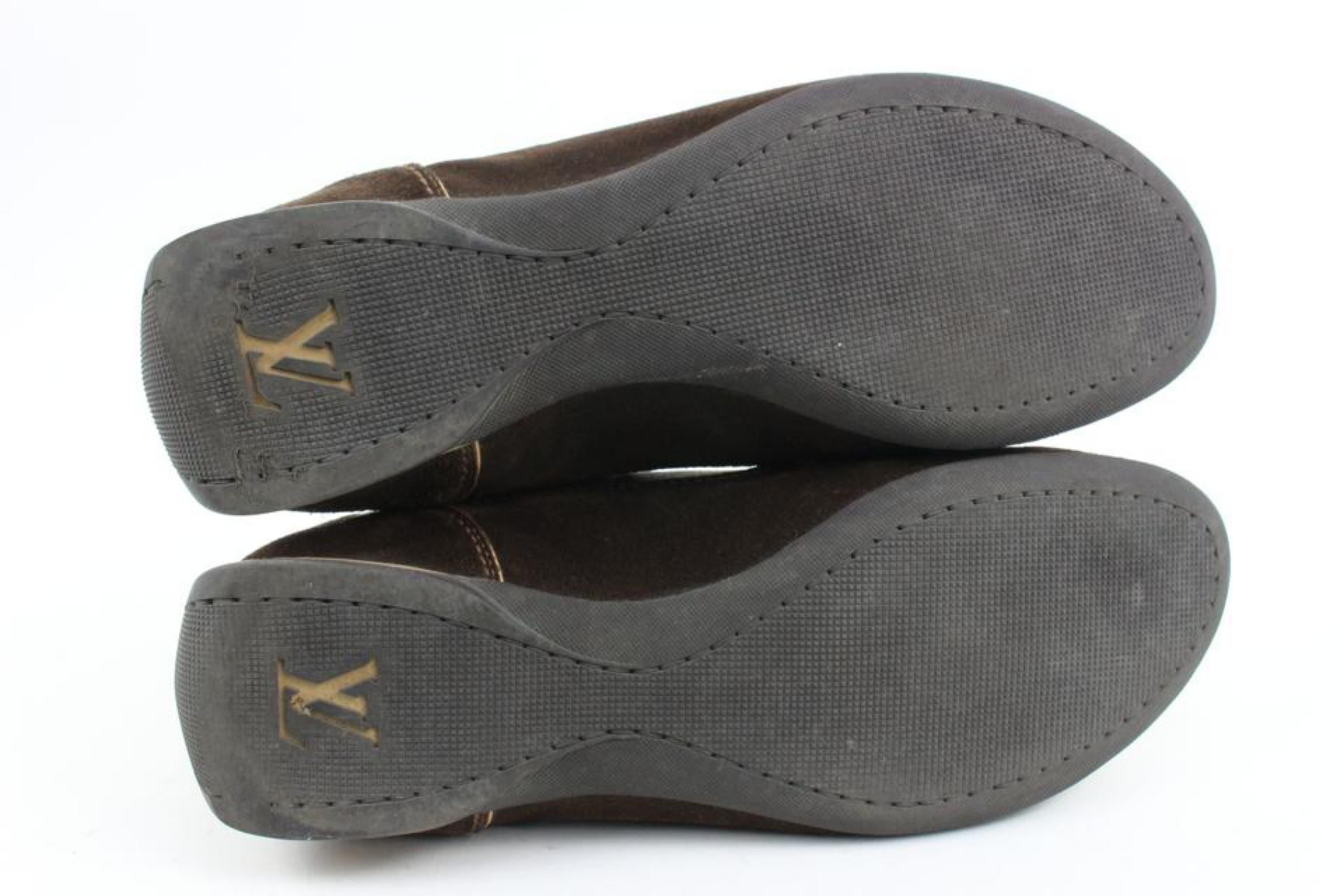 Louis Vuitton Men's 7 US Brown Suede Monogram Energie Sneaker Full Set 37lv31s For Sale 6