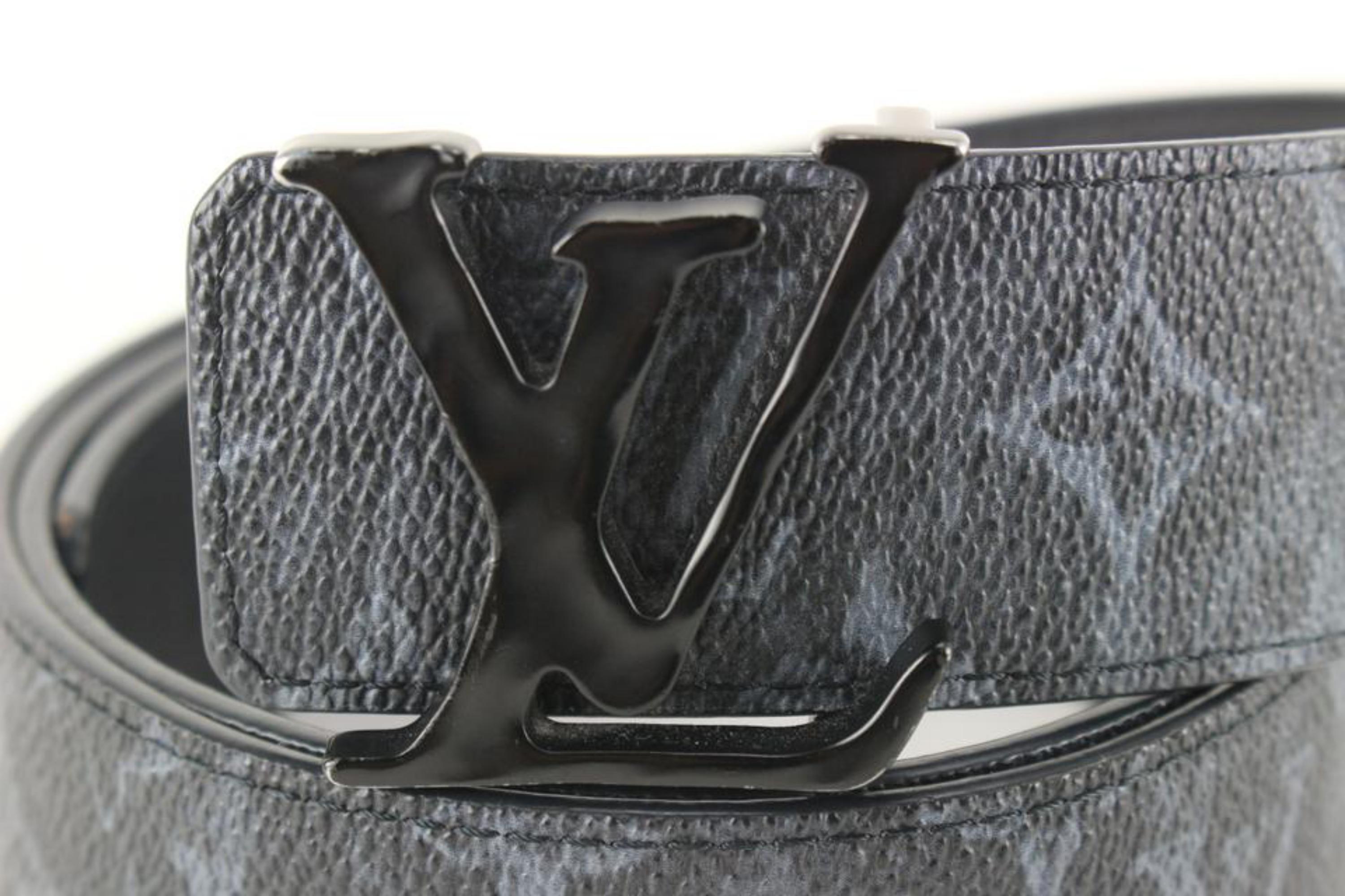 LOUIS VUITTON PVC Monogram 40mm LV Initiales Reversible Belt 100