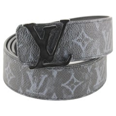 Louis Vuitton LV 3 Steps 40mm Reversible Belt Grey Monogram Canvas. Size 100 cm