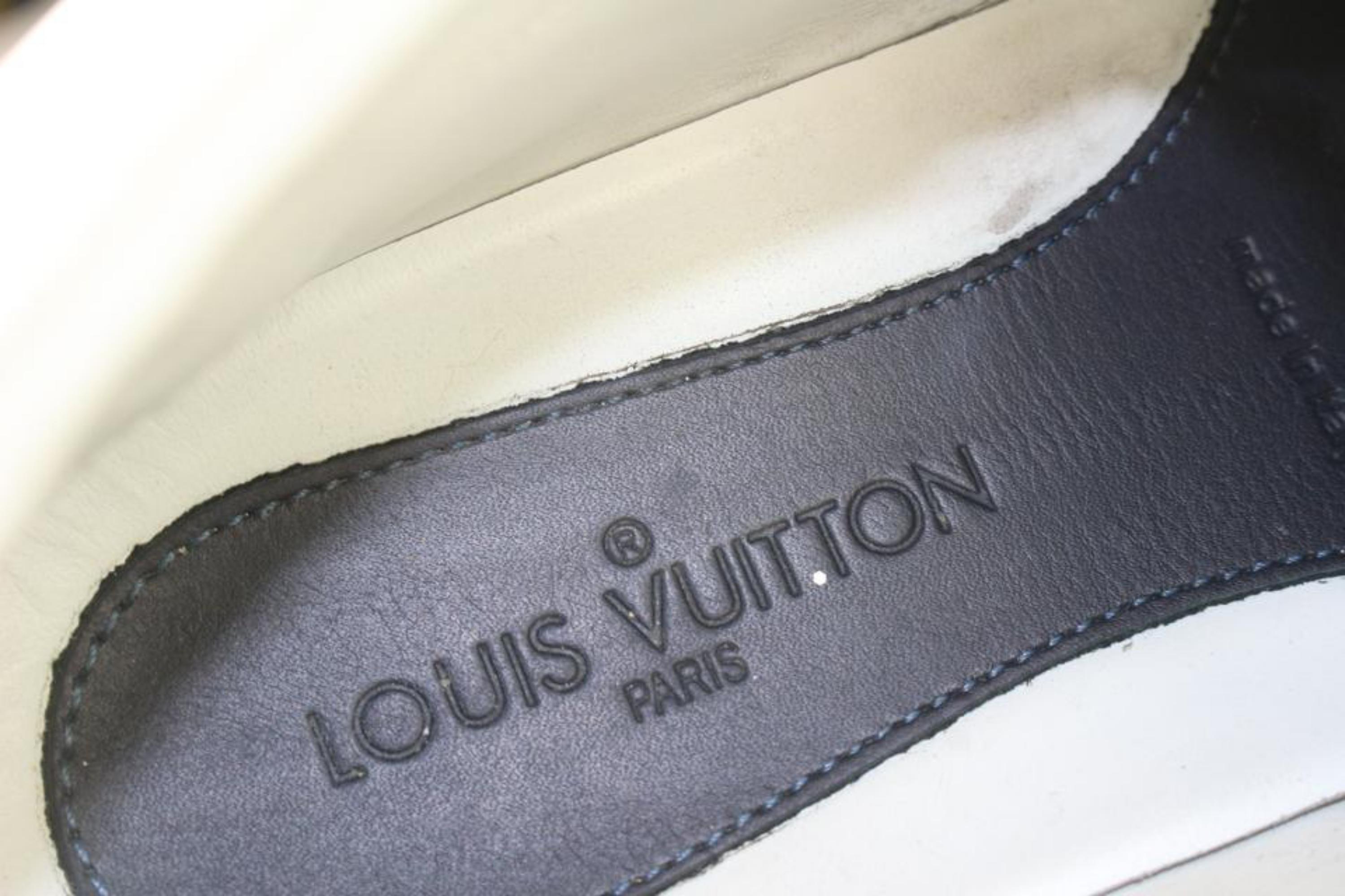 Baskets Louis Vuitton en cuir Damier Infini blanc vert et blanc pour homme 1117lv8, taille 8,5 US en vente 2