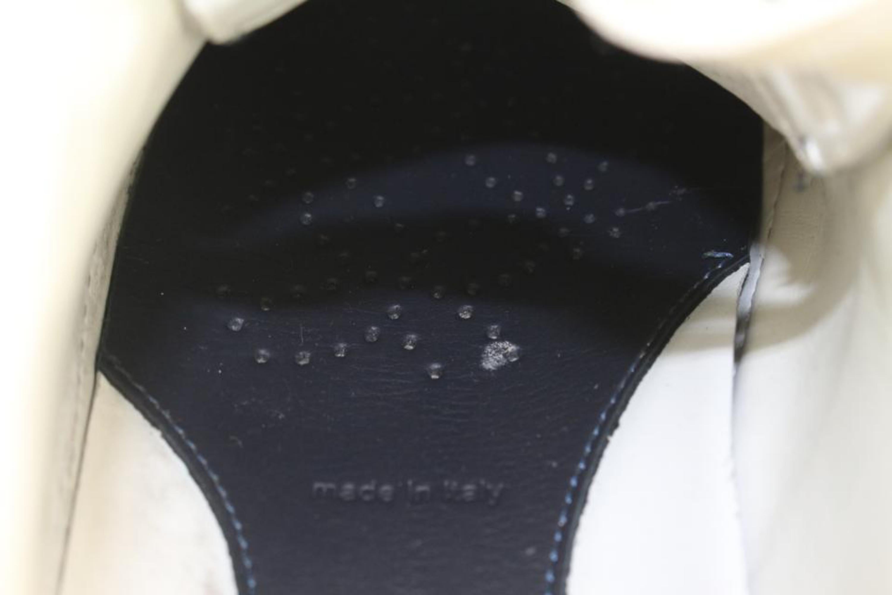 Louis Vuitton Men's 8.5 US Greenx White Damier Infini Leather Sneaker 1117lv8 For Sale 6