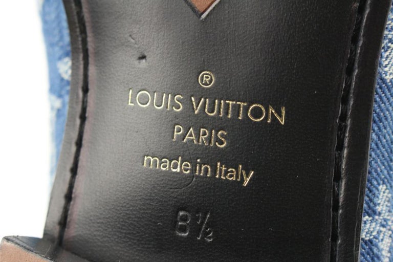 Louis Vuitton Mens 9.5 Limited Monogram Denim Souliers Club Oxford Loafer  01L37V