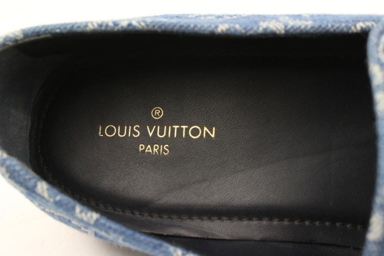 Louis Vuitton Mens 9.5 Limited Monogram Denim Souliers Club Oxford Loafer  01L37V at 1stDibs