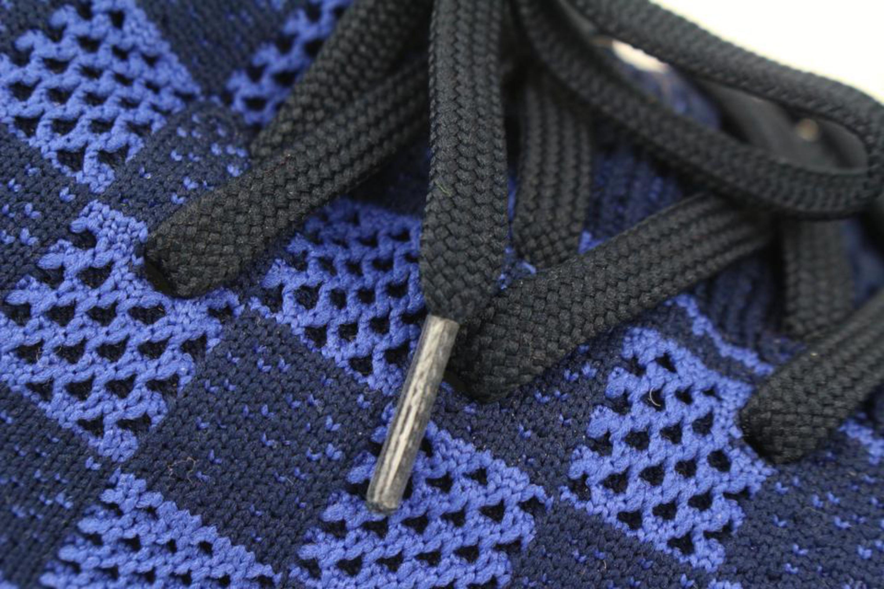 Louis Vuitton Men's 9.5 US Blue Damier Fast Lane Knit Sneakers 29lv21s 6