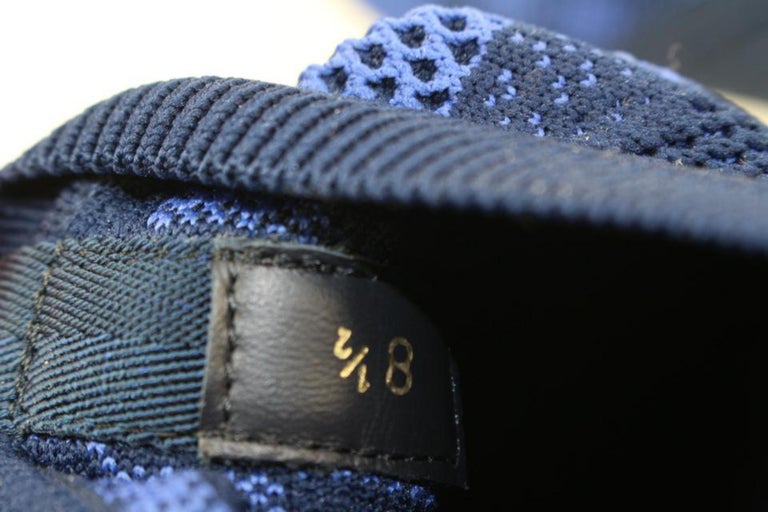 Louis Vuitton Men's 9.5 US Blue Damier Fast Lane Knit Sneakers 29lv21s at  1stDibs