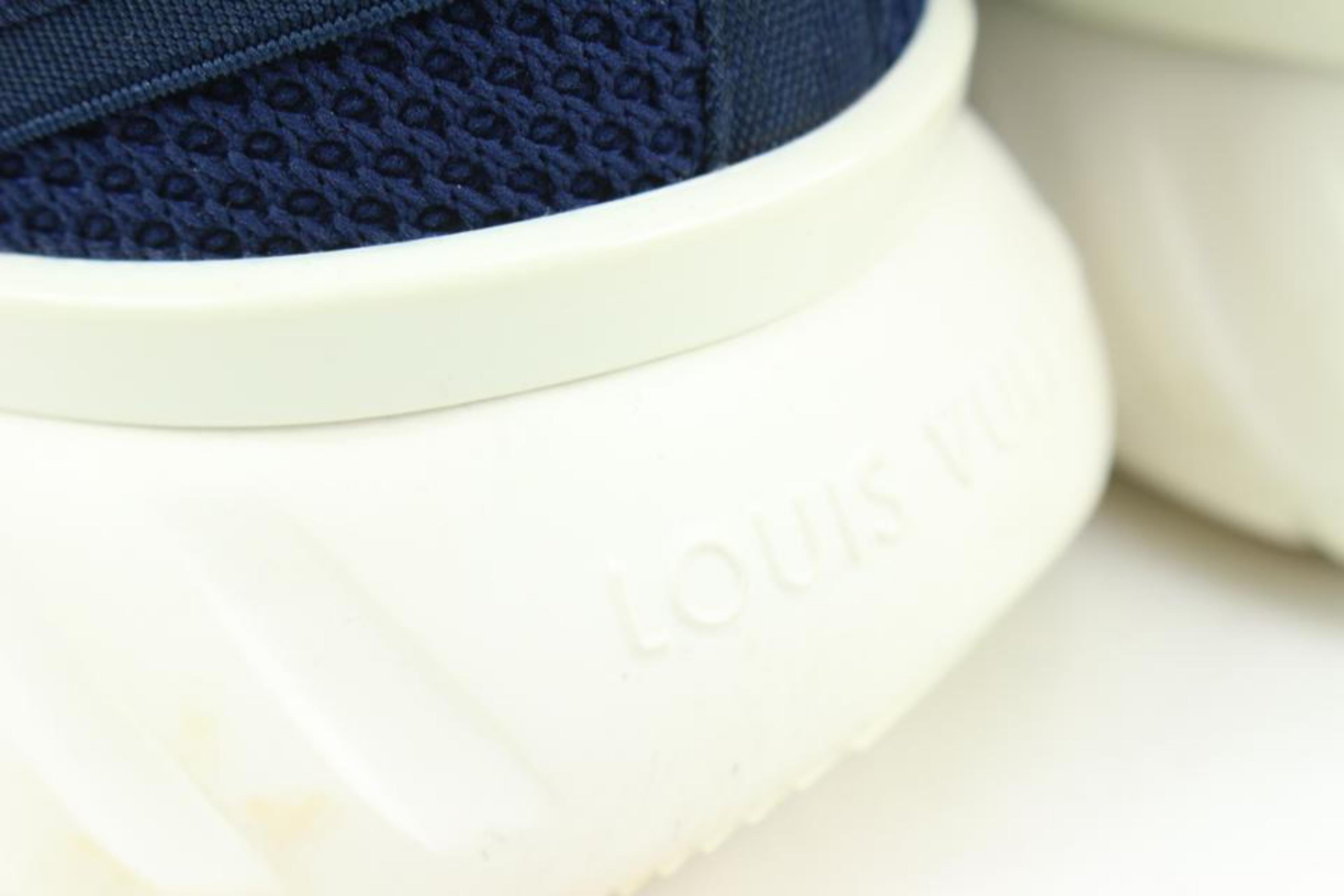 Louis Vuitton Men's 9.5 US Blue Damier Fast Lane Knit Sneakers 29lv21s 2