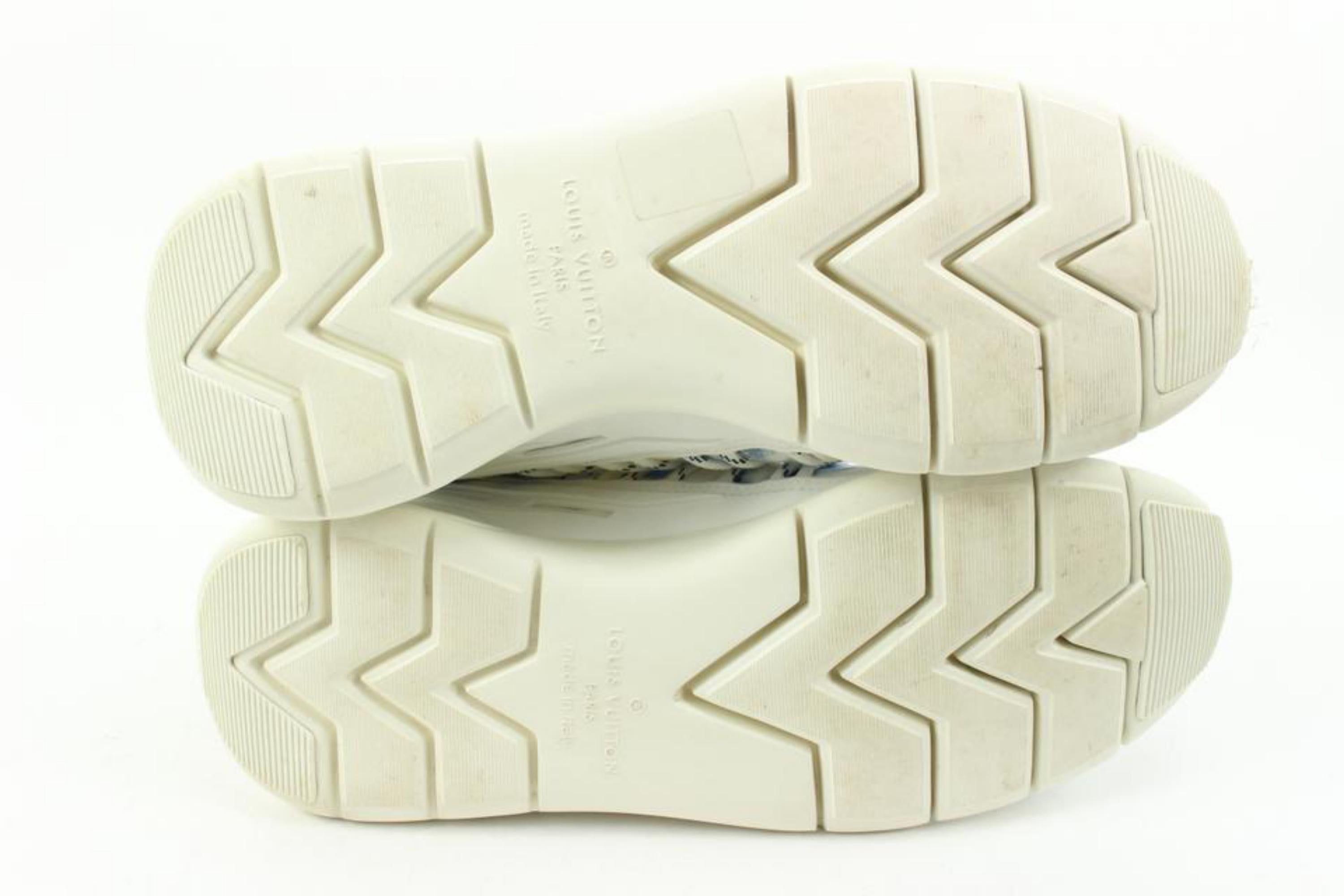 Louis Vuitton Men's 9.5 US White x Marine Tie Dye Fastlane Sneaker 34lv21s 5