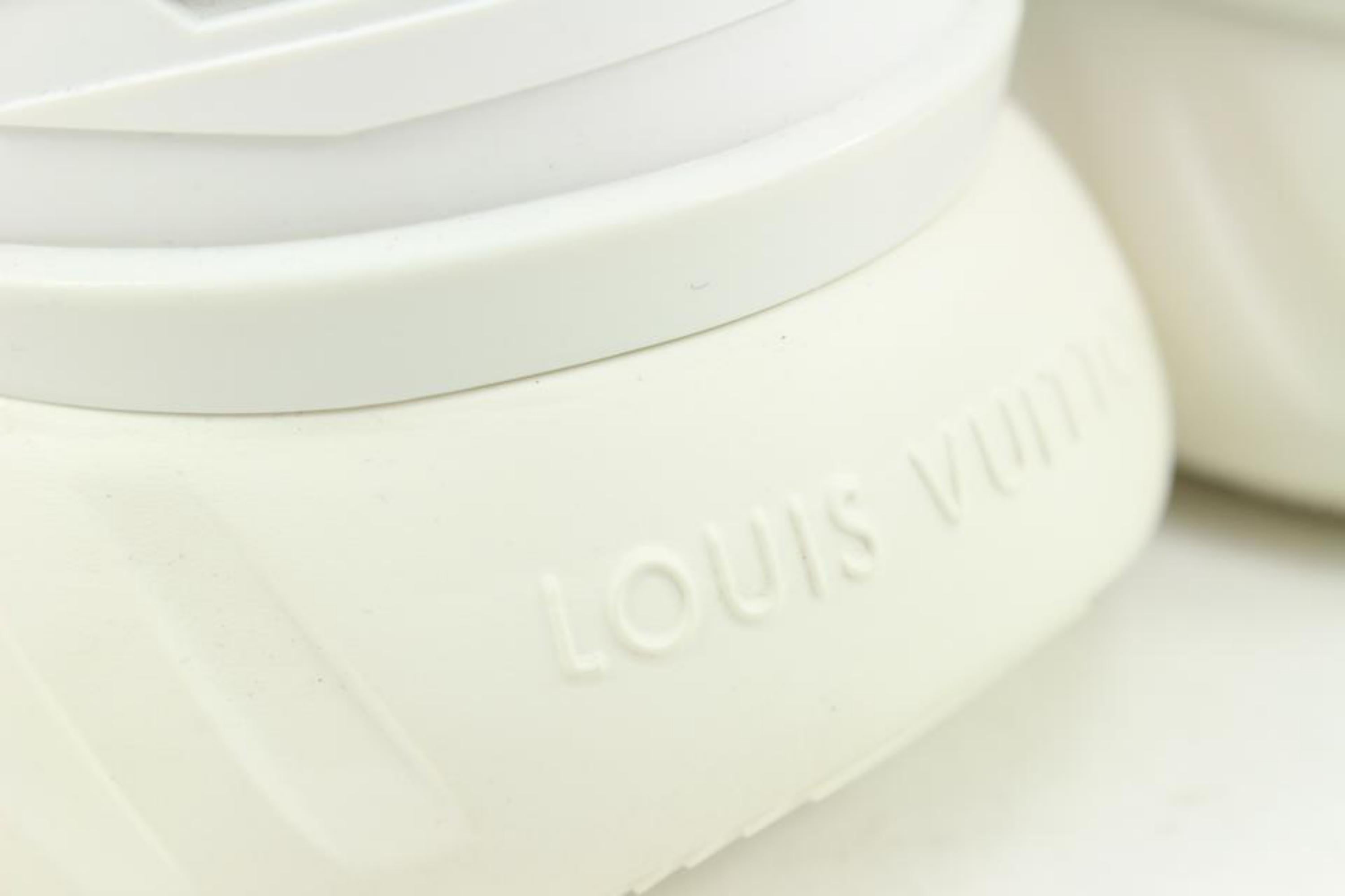 Gray Louis Vuitton Men's 9.5 US White x Marine Tie Dye Fastlane Sneaker 34lv21s
