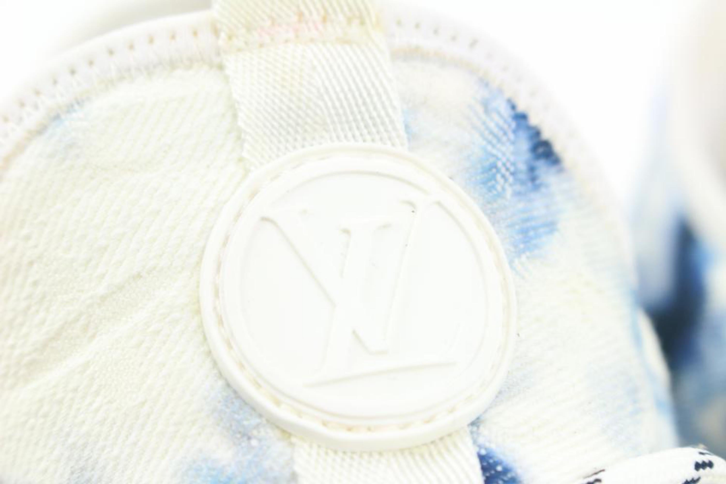 Louis Vuitton Men's 9.5 US White x Marine Tie Dye Fastlane Sneaker 34lv21s 1
