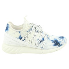 Louis Vuitton Men's 9.5 US White x Marine Tie Dye Fastlane Sneaker 34lv21s