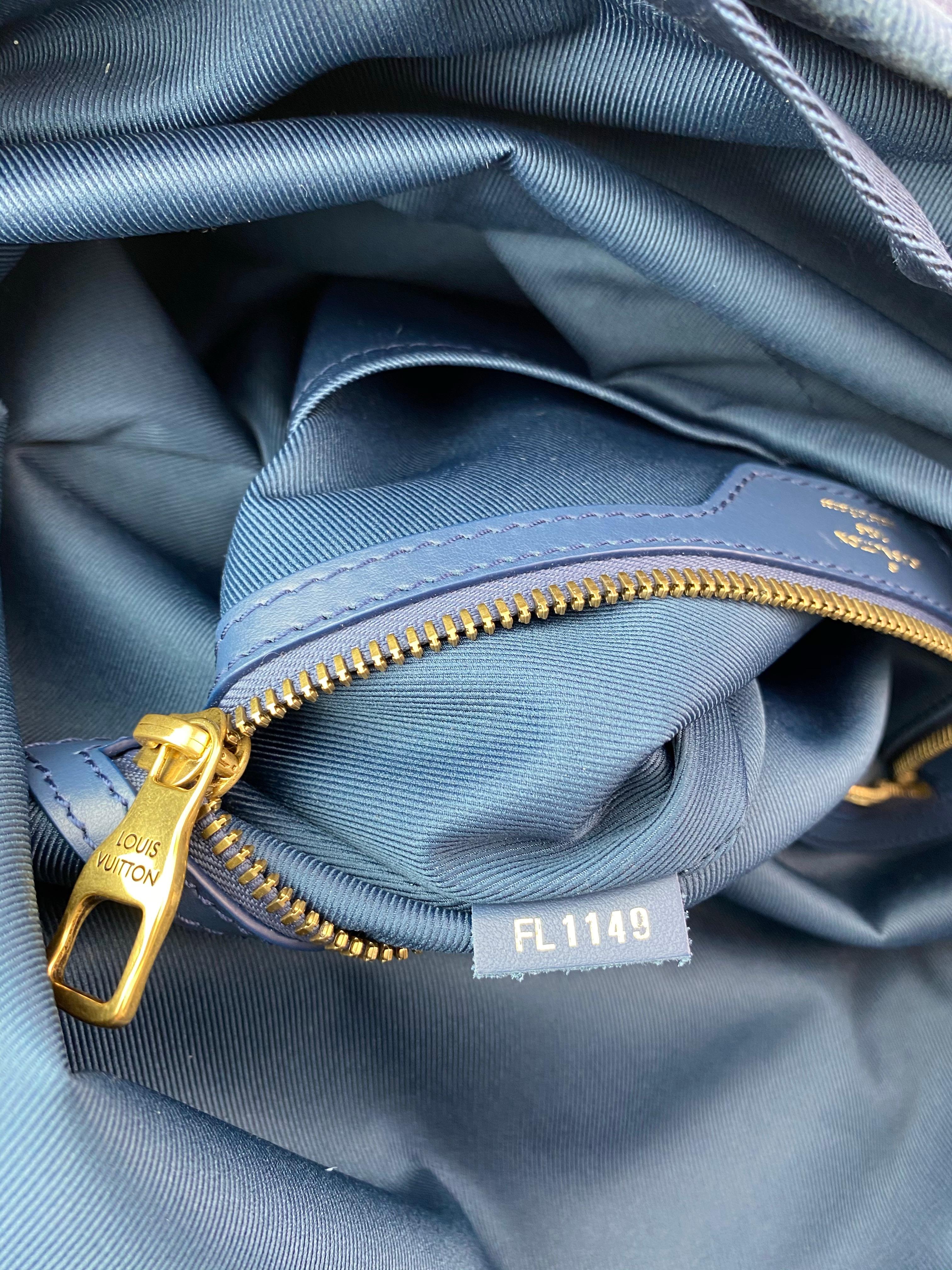 Louis Vuitton Men's Backpack Chalk Navy Blue Monogram Denim Travel M44617 3