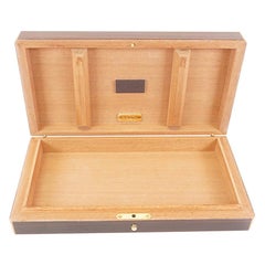 Louis Vuitton Herren Braun Holz Gold Logo Zigarren Humidor Storage Case Box