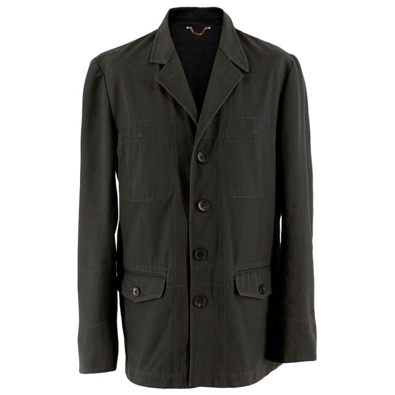 Louis Vuitton Mens Grey Cotton Jacket - Size FR 52 For Sale