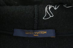 Louis Vuitton Men's L Blue Embroidered Flower Zip Through Hoodie Sweatshirt 9lv2