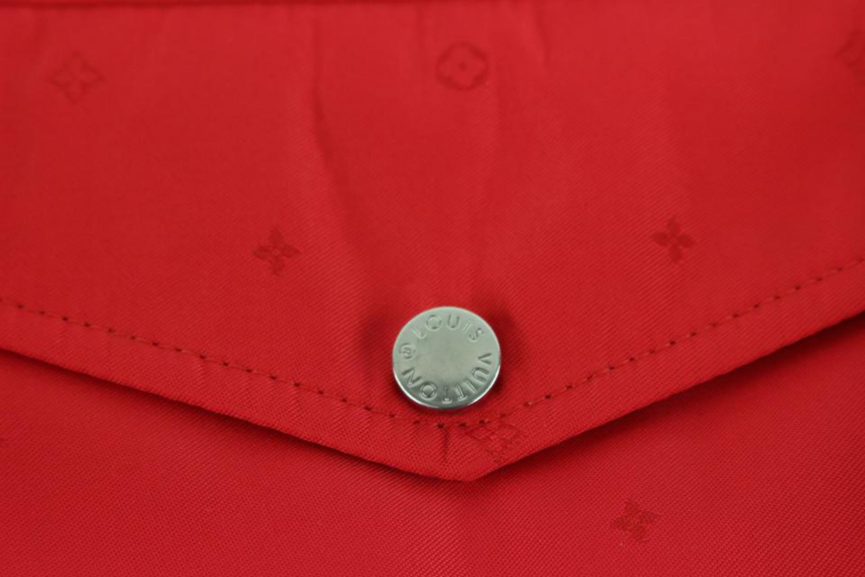 Louis Vuitton Men's L Red Brown Garnet LVSE Monogram Zip Through Sweater 121l  6