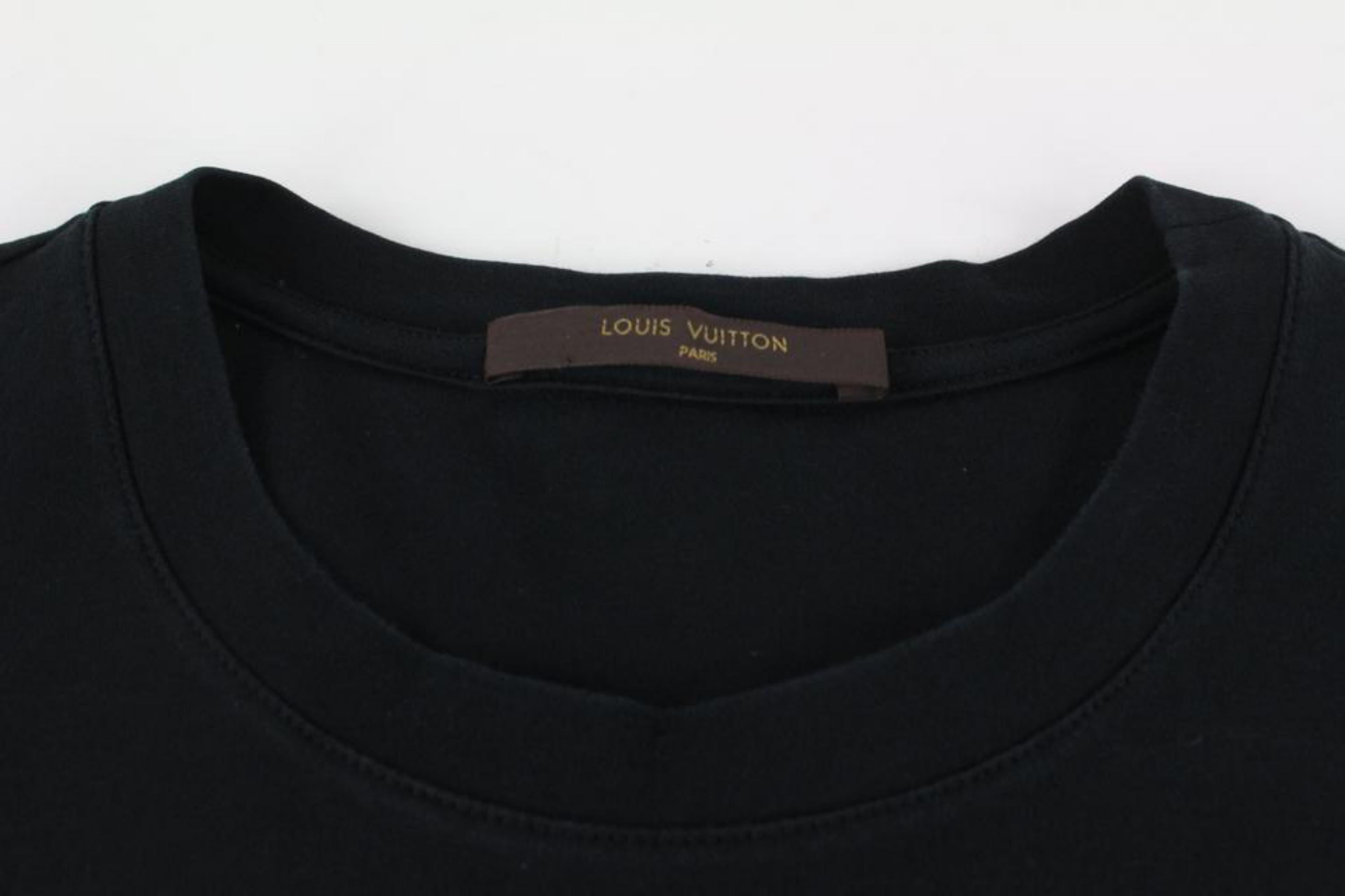 Louis Vuitton Men's Large Black x Red Volez Voguez Voyagez T-Shirt Tee 1116lv35 For Sale 1