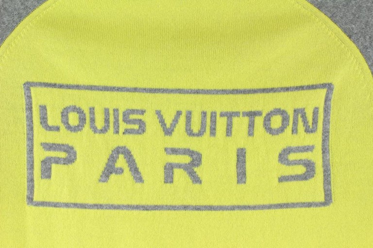 Louis Vuitton Men's Large Grey x Yellow Colour Block Crew Neck Sweater –  Bagriculture