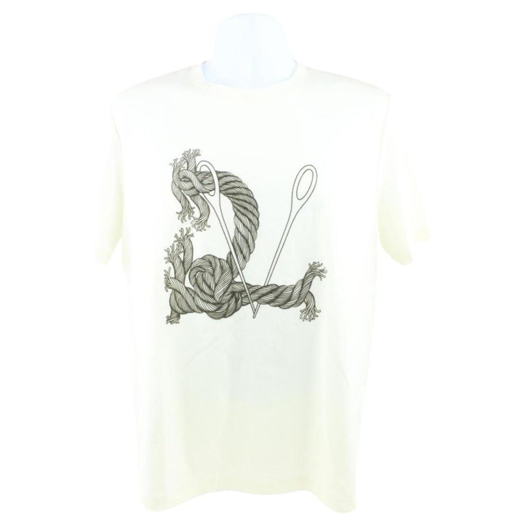 Camiseta de agujas e hilos marfil grande para hombre Louis Vuitton 114lv16  en venta en 1stDibs