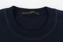 Louis Vuitton Men's Large Navy Blue LV America's Cup Crewneck Sweater 928lv65