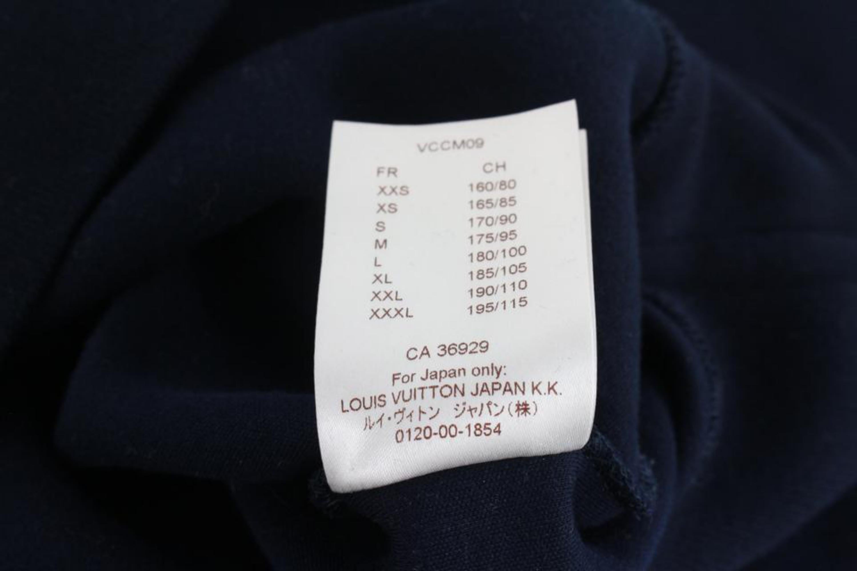 Louis Vuitton Men's Large Navy Blue LV America's Cup Crewneck Sweater 928lv65 For Sale 2