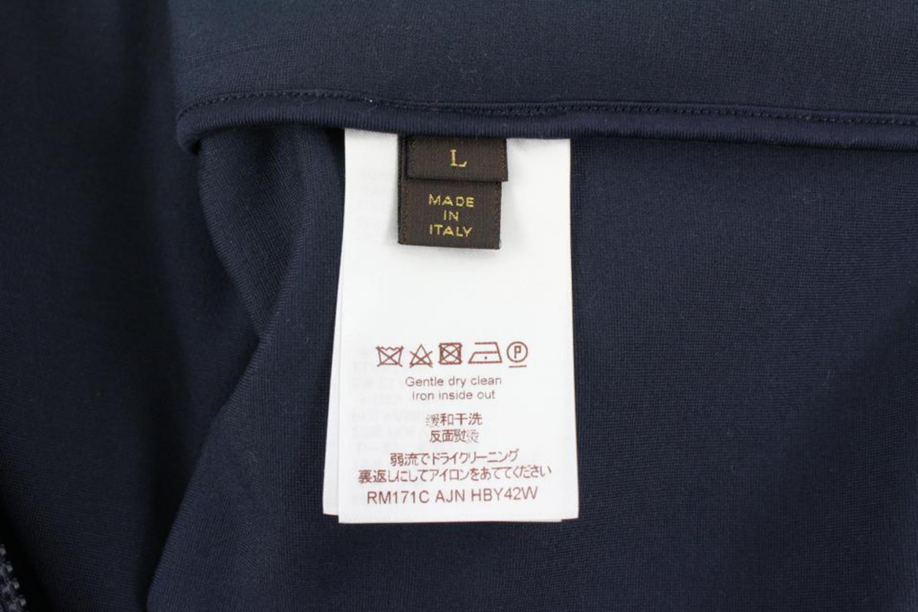 Louis Vuitton Men's Large Navy Blue LV America's Cup Zip Up Jacket 7lv222s 3